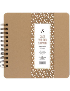 Sketchbook 20x20 cm Inspiration Kraft 300g/mp 24 file Drasca