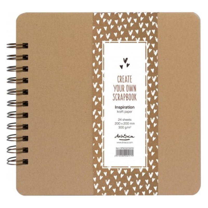 Sketchbook 20x20 cm Inspiration Kraft 300g/mp...