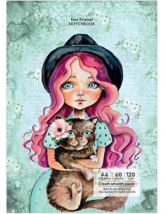 Sketchbook A4 120g/mp 60 file Best Friends Drasca