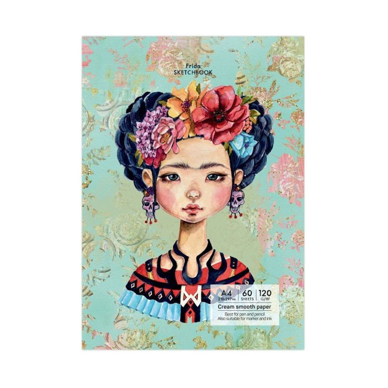 Sketchbook A4 120g/mp 60 file Frida Drasca