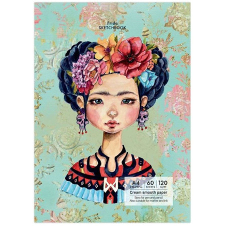 Sketchbook A4 120g/mp 60 file Frida Drasca