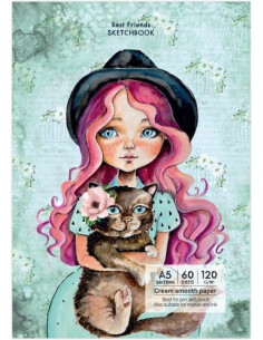 Sketchbook A5 120g/mp 60 file Best Friends Drasca