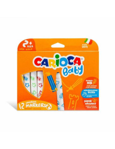 Carioci copii 2+ ani superlavabile 12 culori Carioca Baby