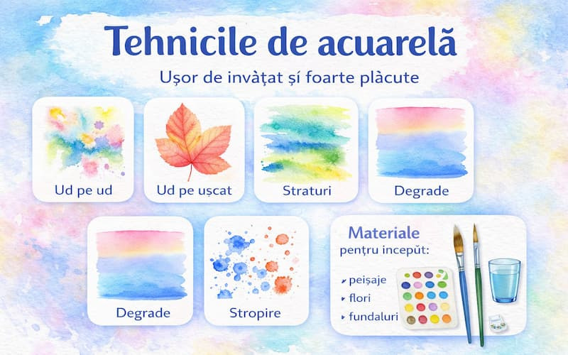 Ce tehnici de acuarelă există?